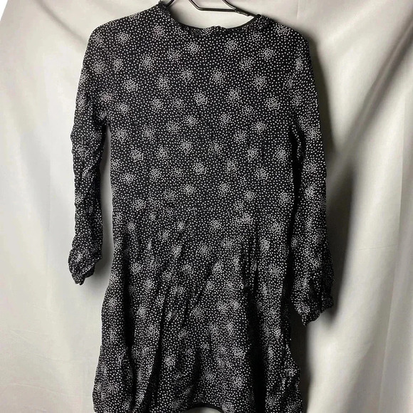 LOFT WOMENS SIZE 8 PETITE BLACK DRESS WHITE DOT DESIGN SIDE ZIP CROCHET - Picture 15 of 15